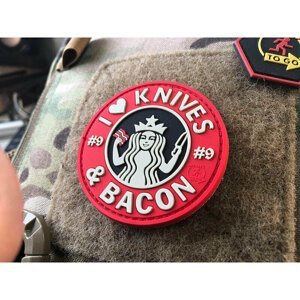 Nášivka #9 I love Knives and Bacon JTG® – Viacfarebná (Farba: Viacfarebná)