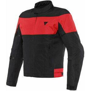 Dainese Elettrica Air Black/Black/Lava Red 46 Textilná bunda