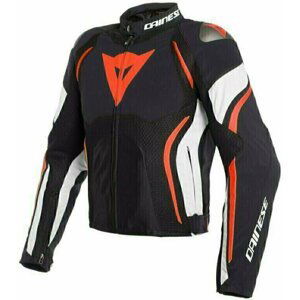 Dainese Estrema Air Black/White/Fluo Red 44 Textilná bunda