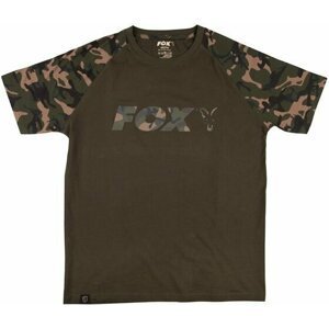 Fox Fishing Tričko Raglan T-Shirt Khaki/Camo S