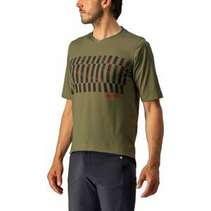 Castelli Trail Tech SS Olive Green/Dark Gray/Orange Rust XL