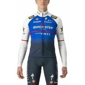 Castelli Quick-Step Alpha Vinyl 2022 LS Thermal Jersey Belgian Blue L