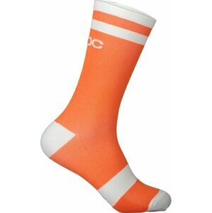 POC Lure MTB Long Sock Zink Orange/Hydrogen White L Cyklo ponožky