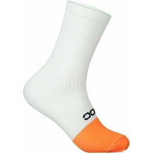 POC Flair Sock Mid Hydrogen White/Zink Orange L Cyklo ponožky