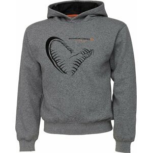 Savage Gear Mikina Junior Jaw Hoodie Grey Melange 12-14