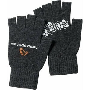 Savage Gear Rukavice Knitted Half Finger Glove L
