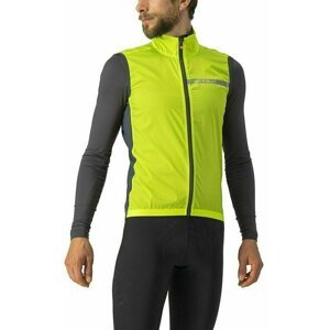 Castelli Squadra Stretch Vest Electric Lime/Dark Gray XL Cyklo-Bunda, vesta