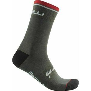 Castelli Quindici Soft Merino Sock Dark Green L/XL Cyklo ponožky