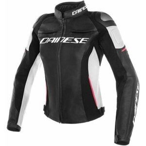 Dainese Racing 3 Lady Black/White/Fuchsia 46 Kožená bunda