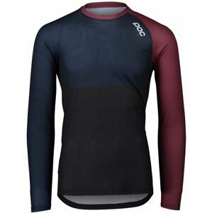 POC MTB Pure LS Jersey Propylene Red/Turmaline Navy/Uranium Black XL