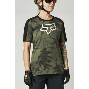 FOX Womens Ranger Drirelease Short Sleeve Jersey Olive Green S