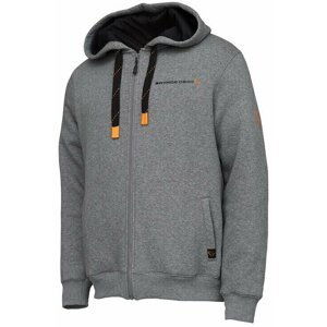 Savage Gear Mikina Classic Zip Hoodie Grey Melange 2XL