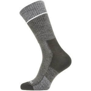 Sealskinz Solo QuickDry Mid Length Sock Black/Grey M Cyklo ponožky