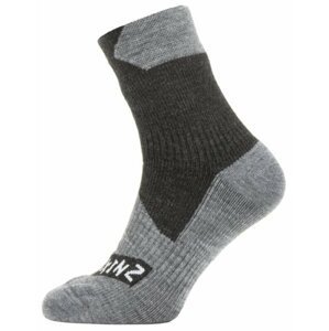 Sealskinz Waterproof All Weather Ankle Length Sock Black/Grey Marl S Cyklo ponožky