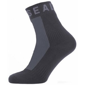 Sealskinz Waterproof All Weather Ankle Length Sock with Hydrostop Black/Grey S Cyklo ponožky