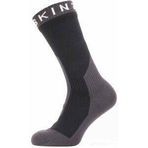 Sealskinz Waterproof Extreme Cold Weather Mid Length Sock Black/Grey/White M