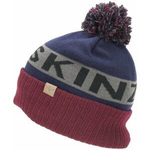 Sealskinz Water Repellent Cold Weather Bobble Hat Navy Blue/Grey/Red S/M