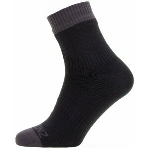 Sealskinz Waterproof Warm Weather Ankle Length Sock Black/Grey S Cyklo ponožky