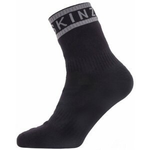 Sealskinz Waterproof Warm Weather Ankle Length Sock With Hydrostop Black/Grey S Cyklo ponožky