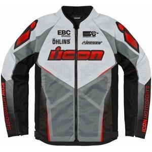 ICON - Motorcycle Gear Hooligan Ultrabolt™ Jacket Red S Textilná bunda