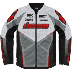 ICON - Motorcycle Gear Hooligan Ultrabolt™ Jacket Red 2XL Textilná bunda