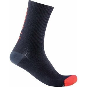 Castelli Bandito Wool 18 Savile Blue/Red L/XL Cyklo ponožky