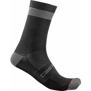 Castelli Alpha 18 Black/Dark Gray S/M Cyklo ponožky