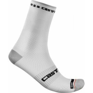 Castelli Rosso Corsa Pro 15 Sock White 2XL Cyklo ponožky