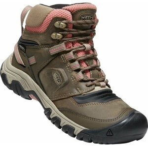 Keen RIDGE FLEX MID WP WOMEN Timberwolf / brick dust Veľkosť: 39 dámske topánky