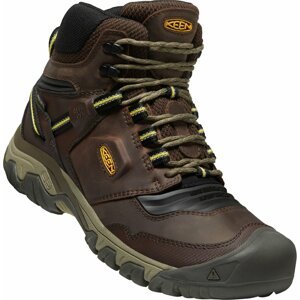 Keen RIDGE FLEX MID WP MEN káva bean/keen yellow Veľkosť: 42,5 topánky