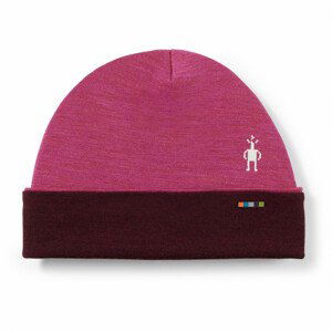 Smartwool THERMAL MERINO REVERSIBLE CUFFED BEANIE festive fuchsia heather Veľkosť: UNI čiapka