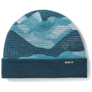 Smartwool THERMAL MERINO REVERSIBLE CUFFED BEANIE twilight blue mtn scape čiapka