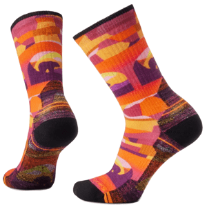 Smartwool W HIKEC BEAR COUNTRY PRINT CREW orange rust Veľkosť: M ponožky