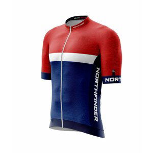 Northfinder pánsky cyklistický dres VINCENZO bluered TR-35561MB-286 Veľkosť: XXL