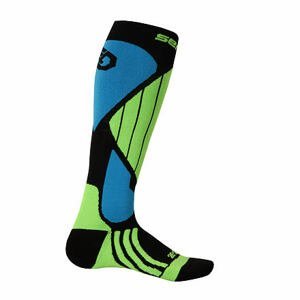 SENSOR PONOŽKY SNOW PRE MERINO čierna/zelená/modrá Veľkosť: 6/8 ponožky