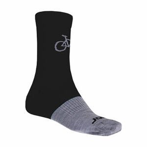 Sensor PONOŽKY TOUR MERINO WOOL čierna / sivá Veľkosť: 3/5 ponožky