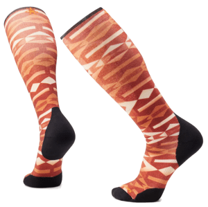 Smartwool SKI TC COLLIDING CLOUDS PRINT OTC orange rust Veľkosť: M ponožky