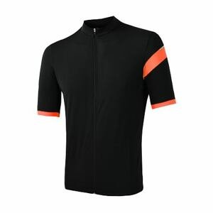 SENSOR CYKLO CLASSIC pánsky dres kr.rukáv celozip čierna / oranžová Veľkosť: XL