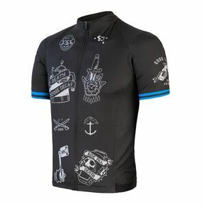 SENSOR CYKLO TOUR pánsky dres kr.rukáv black tattoo Veľkosť: L