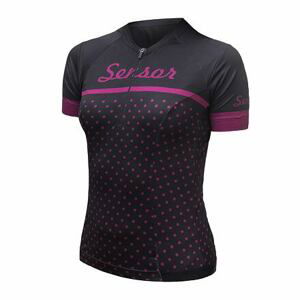 SENSOR CYKLO TOUR dámsky dres kr.rukáv black dots Veľkosť: L