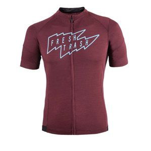 Fresh Trash Mens Lite Merino Jersey merlot red Veľkosť: M pánsky cyklistický dres