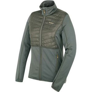 Husky Dámska mikina na zips Airy L dk. grey green Veľkosť: M