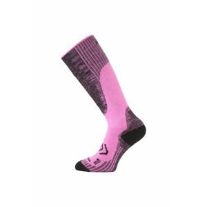 Lasting merino lyžiarske podkolienky SKM ružové Veľkosť: (42-45) L ponožky