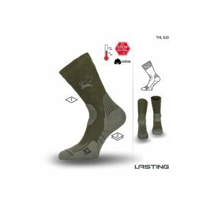 Lasting Ponožky THL 620 zelená Veľkosť: (42 - 45) L ponožky