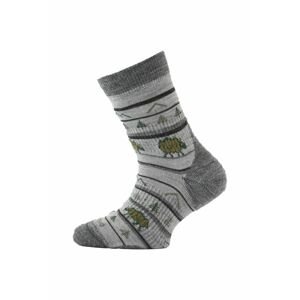 Lasting detské merino ponožky TJL šedej Veľkosť: (24-28) XXS ponožky