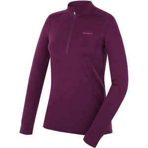 Husky Dámska merino mikina Aron Zip L deep magenta Veľkosť: S