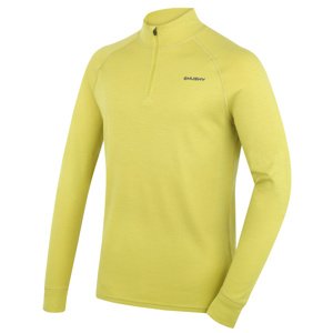 Husky Pánska merino mikina Aron Zip M lime green Veľkosť: XL