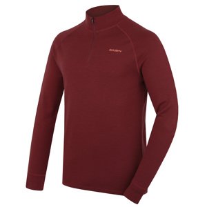 Husky Pánska merino mikina Aron Zip M bordo Veľkosť: XXL