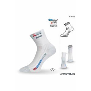 Lasting XOS 001 biela ponožky so striebrom Veľkosť: (34-37) S ponožky