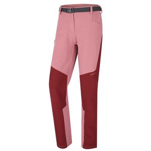 Husky   Keiry L bordo/pink, S Dámske outdoorové nohavice